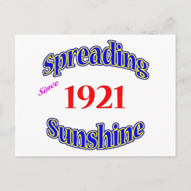 Cartão Postal 1921 Espalhando o Sol (Frente)