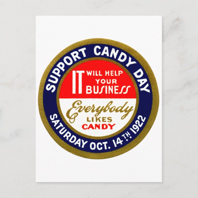 Cartão Postal 1922 - Dia dos Doces (Frente)