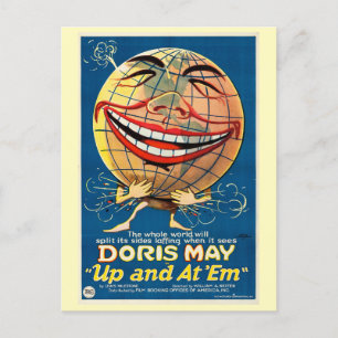Cartão Postal 1922 filme Up and at 'Em