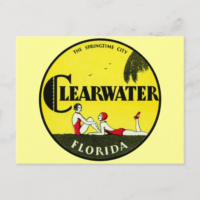 Cartão Postal 1925 Clearwater Florida (Frente)