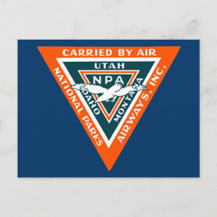 Cartão Postal 1925 National Parks Airways