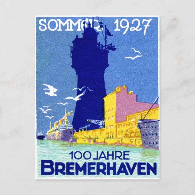Cartão Postal 1927 Bremerhaven Germany (Frente)