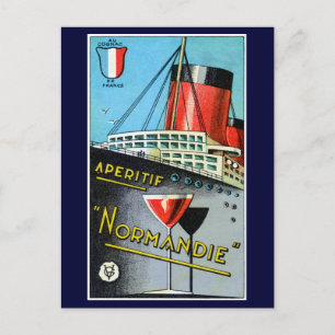 Cartão Postal 1930 Apertif Normandie Francesa