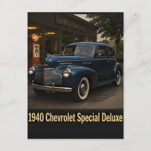 Cartão Postal 1940 Chevrolet Special Deluxe Clássico Vintage