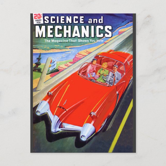 Cartão Postal 1950 Carro do Futuro (Frente)