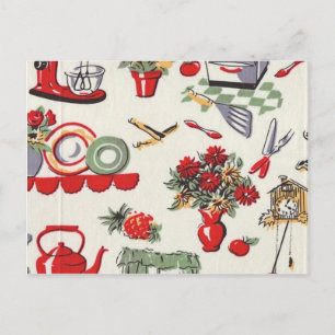 Cartão Postal 1950's Retro Designs