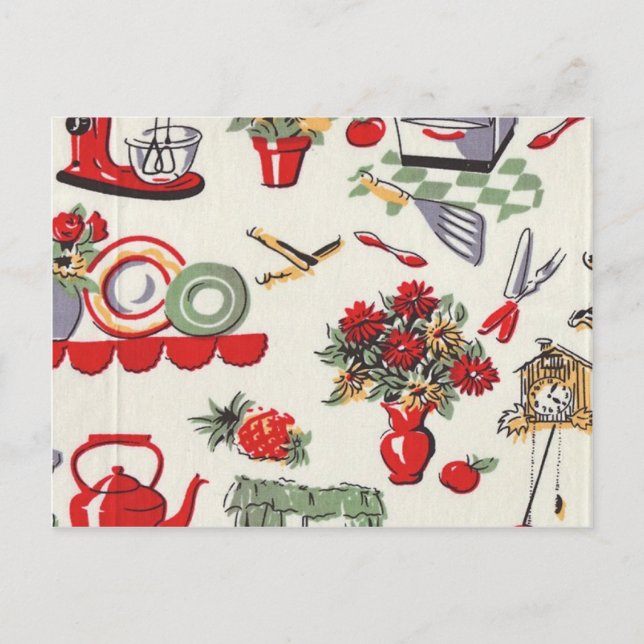 Cartão Postal 1950's Retro Designs (Frente)