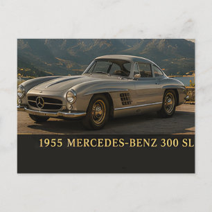 Cartão Postal 1955 Mercedes-Benz 300 SL Gullwing Clássico Alemão