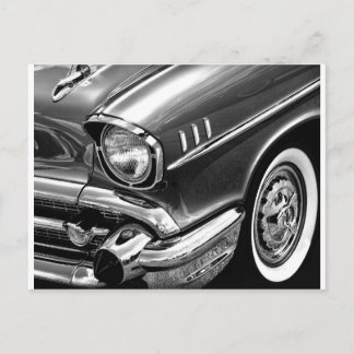 Cartão Postal 1957 Chevrolet Bel Air Black & White