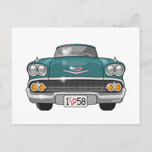 Cartão Postal 1958 Chevrolet Impala
