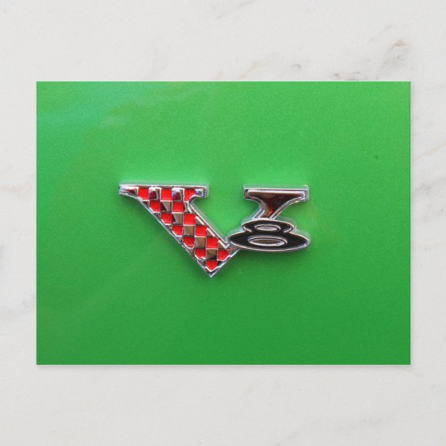 Cartão Postal 1958 Plymouth V8 (Frente)