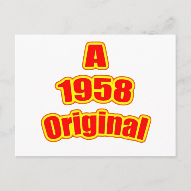 Cartão Postal 1958 Vermelho Original (Frente)