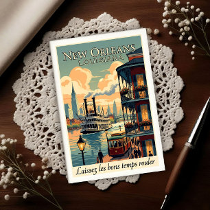 Cartão Postal 1960s Vintage Nova Orleans