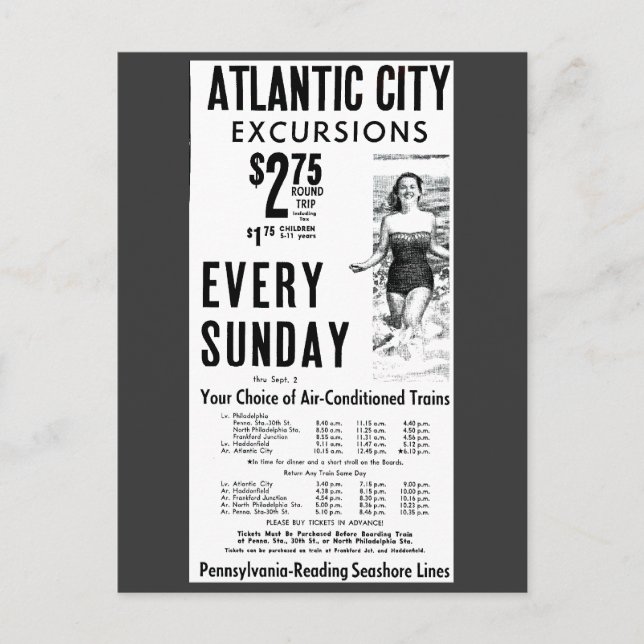 Cartão postal 1962 de Leitura da Pensilvânia (Frente)