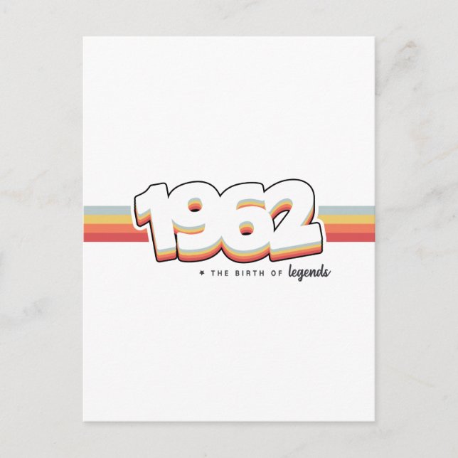 Cartão Postal 1962 The birth of legends (Frente)