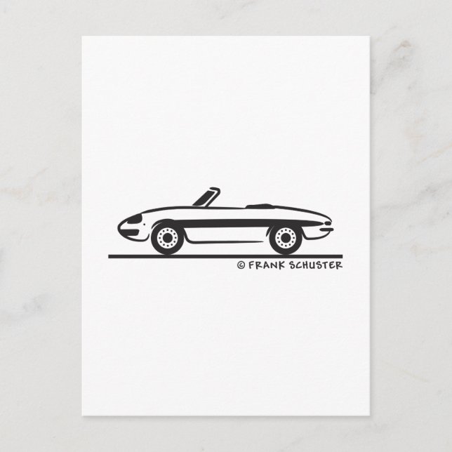 Cartão Postal 1966 Alfa Romeo Duetto Spider Veloce (Frente)