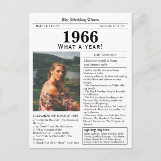 Cartão Postal 1966 Newspaper Birthday