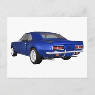 Cartão Postal 1967 Camaro SS: Término Azul: Modelo 3D: