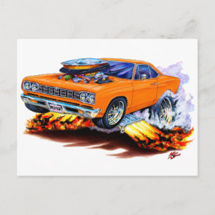 Cartão Postal 1968-69 Roadrunner Orange Car