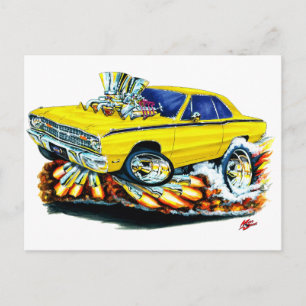 Cartão Postal 1968-71 Carro Amarelo Dart Dart