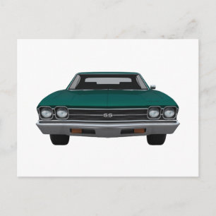 Cartão Postal 1969 Chevelle SS: Acabamento Verde