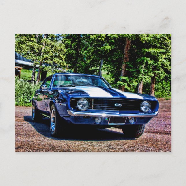 Cartão Postal 1969 chevy super sport SS Camaro (Frente)