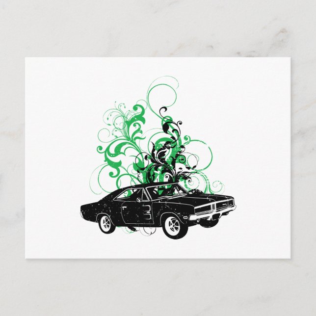 Cartão Postal 1969 Dodge Charger R/T SE (Frente)