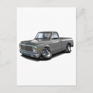 Cartão Postal 1970-72 Caminhão de Cinza Chevy C10