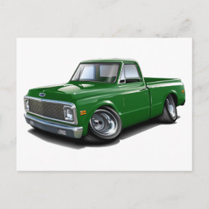 Cartão Postal 1970-72 Caminhão Verde Chevy C10