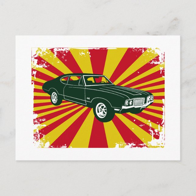 Cartão Postal 1970 Oldsmobile 442 (Frente)