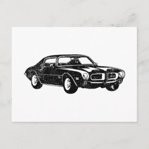 Cartão Postal 1970 Pontiac Firebird 400 Ram Air