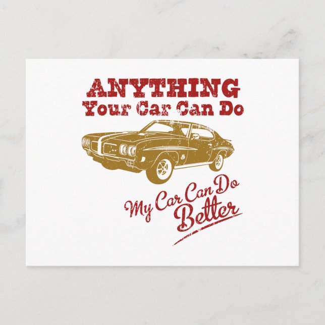 Cartão Postal 1970 Pontiac GTO 455 "JUIZ" (Frente)