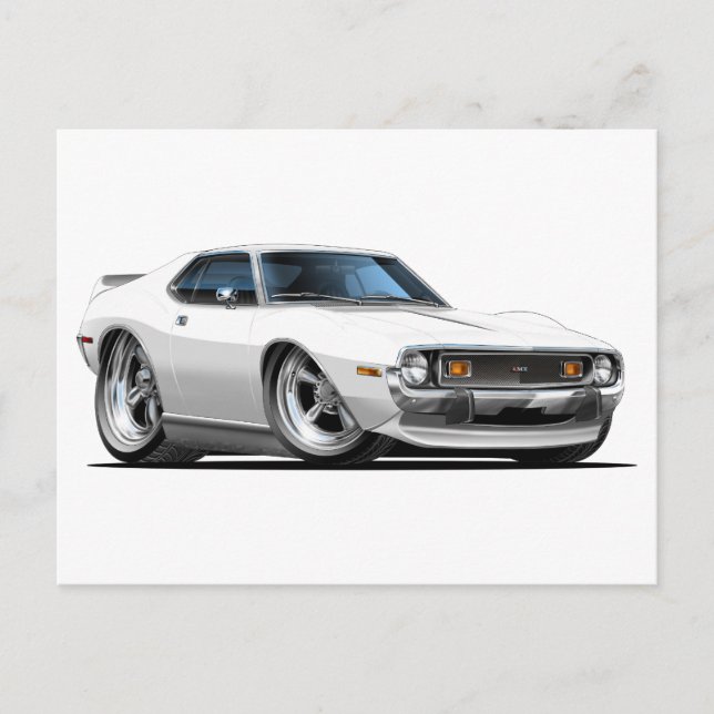 Cartão Postal 1971-72 Javelin White Car (Frente)
