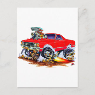 Cartão Postal 1971-72 Monster Truck El Camino Red 4x4
