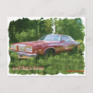 Cartão Postal 1976, Goldsmobile Cutlass Supremo Coupe.