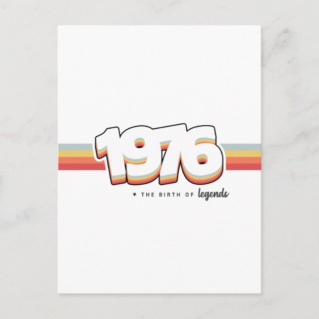 Cartão Postal 1976 O nascimento das lendas (Frente)