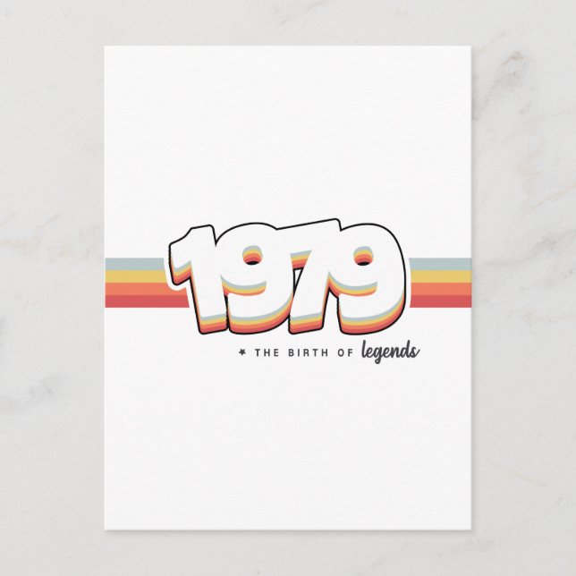 Cartão Postal 1979 O nascimento das lendas (Frente)
