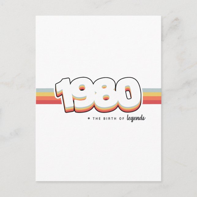 Cartão Postal 1980 Nascimento de lendas (Frente)