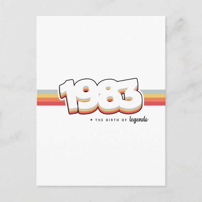 Cartão Postal 1983 O nascimento de lendas (Frente)