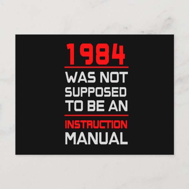 Cartão Postal 1984 was not supposed to be an Instruction Manual (Frente)
