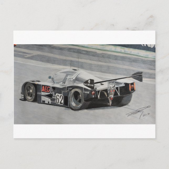 Cartão Postal 1988 Sauber C9 Mercedes (Frente)