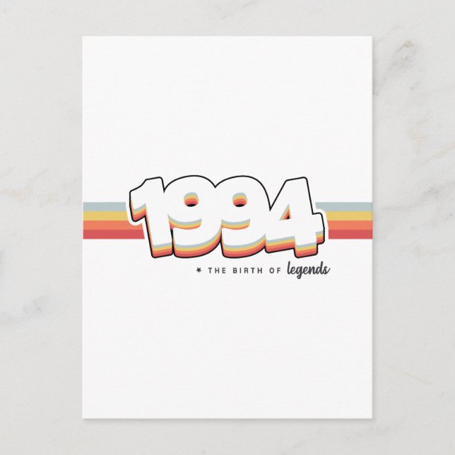 Cartão Postal 1994 O nascimento das lendas (Frente)