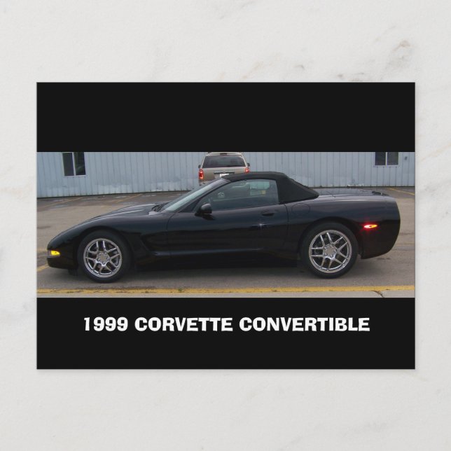 CARTÃO POSTAL 1999 CORVETTE CONVERTIBLE SIDE VIEW (Frente)