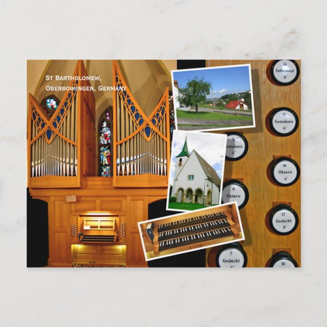 Cartão Postal 1999 Órgão de Vier, Oberboihingen (Frente)