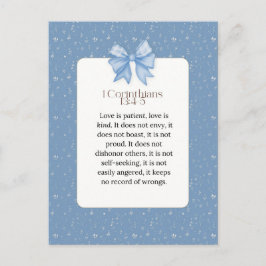 Cartão Postal 1 corinthians 13 4 5, love is patient love is kind