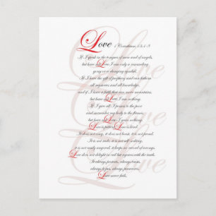Cartão Postal 1 Corintianos 13