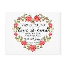 1 Corintianos 13:4 O amor é o coração floral do pa