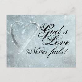 Cartão Postal 1 Corintianos 13:8 O amor de Deus nunca falha