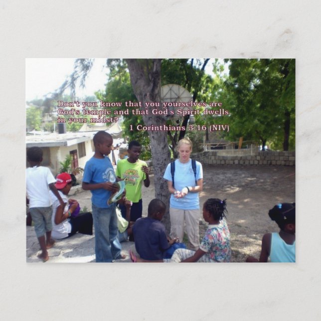 Cartão Postal 1 Corintianos 3:16 (Frente)