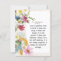 1 Coríntios 13:4-5 Design Aquarela Suave